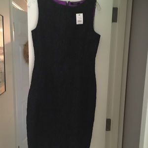 Tahari navy sleeveless dress